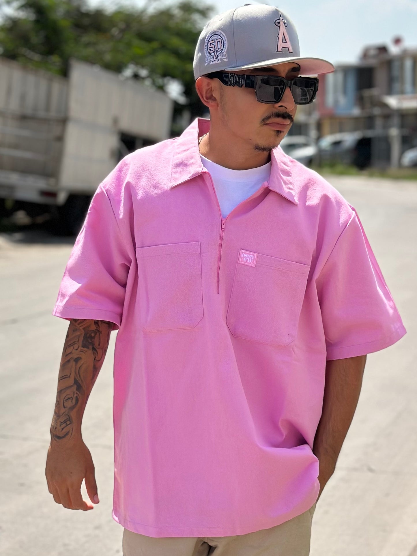 FB COUNTY 1/2 ZIPPER PINK
