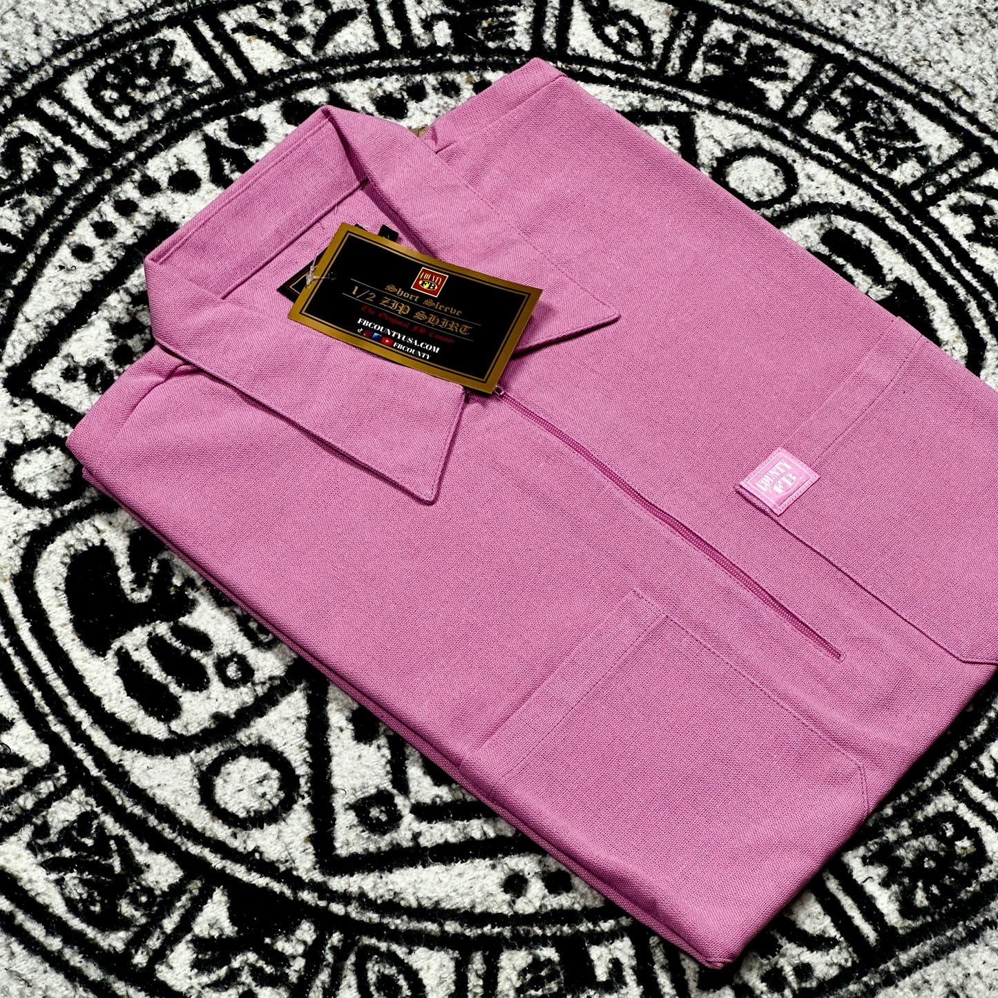 FB COUNTY 1/2 ZIPPER PINK