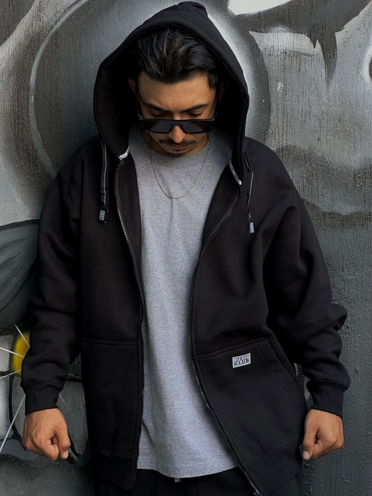 SUDADERA CON CIERRE Y GORRO PROCLUB 13Oz