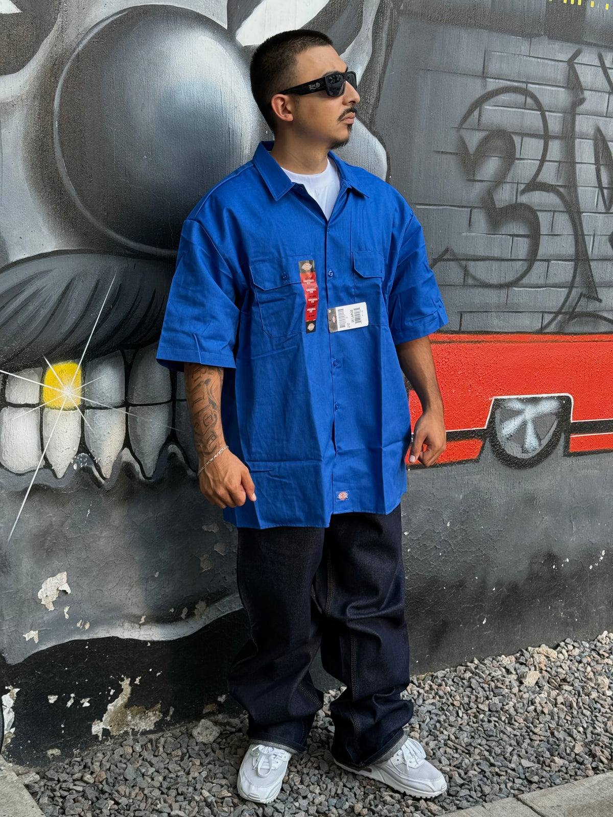 DICKIES CAMISA/CAMISOLA DE BOTONES MANGA CORTA | AZUL REY