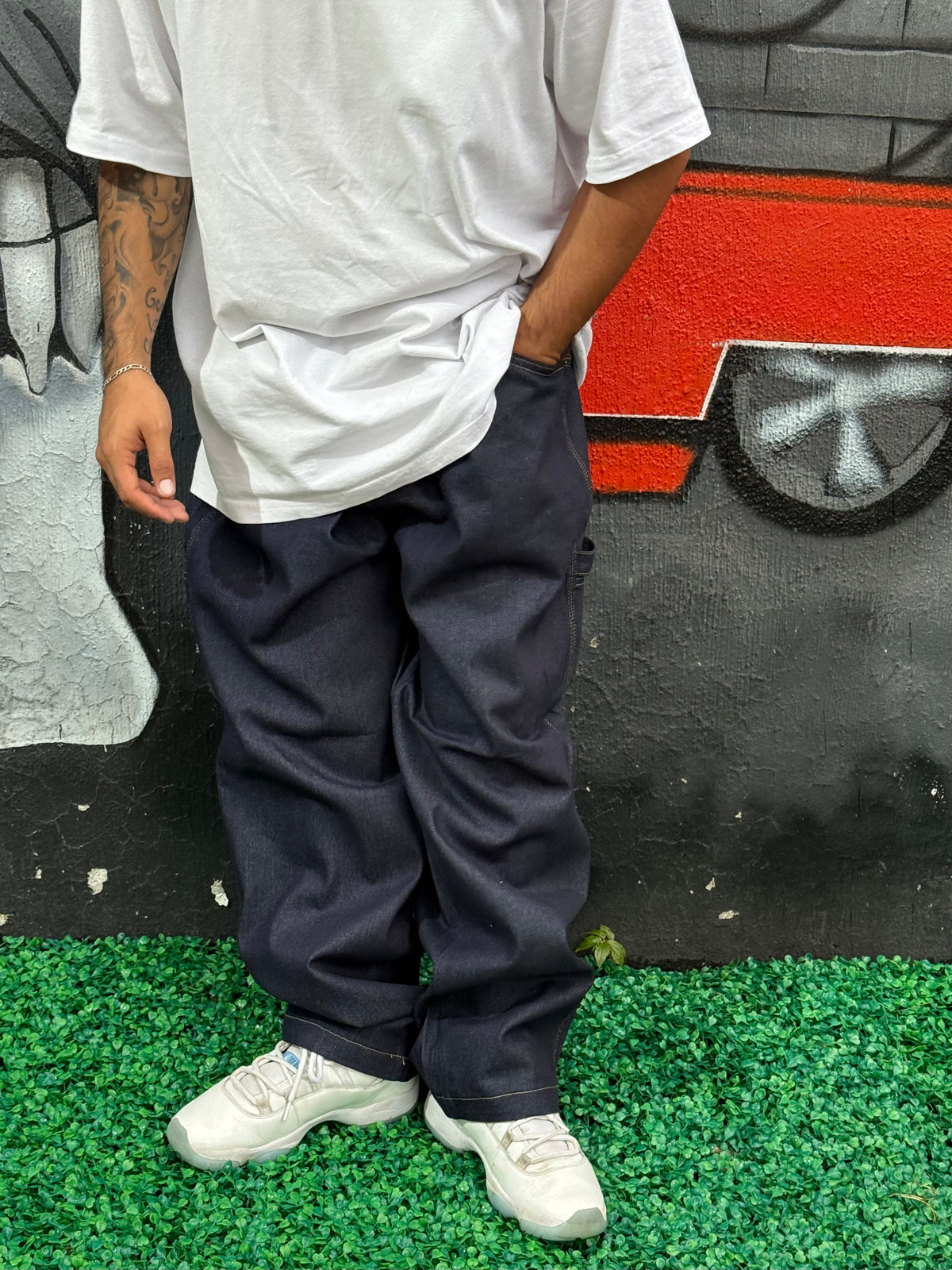 PANTALÓN CARPINTERO KNOBETTA 999 | MEZCLILLA RÍGIDA | AZUL NEVADO