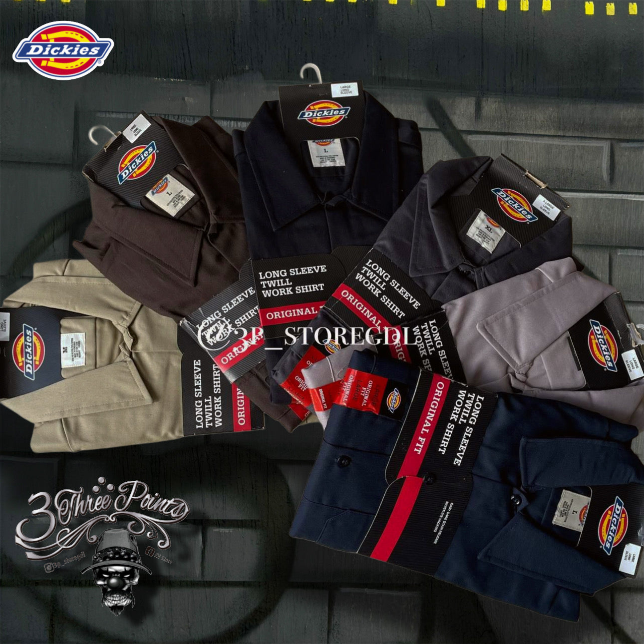 CAMISA BOTONES DICKIES MANGA LARGA