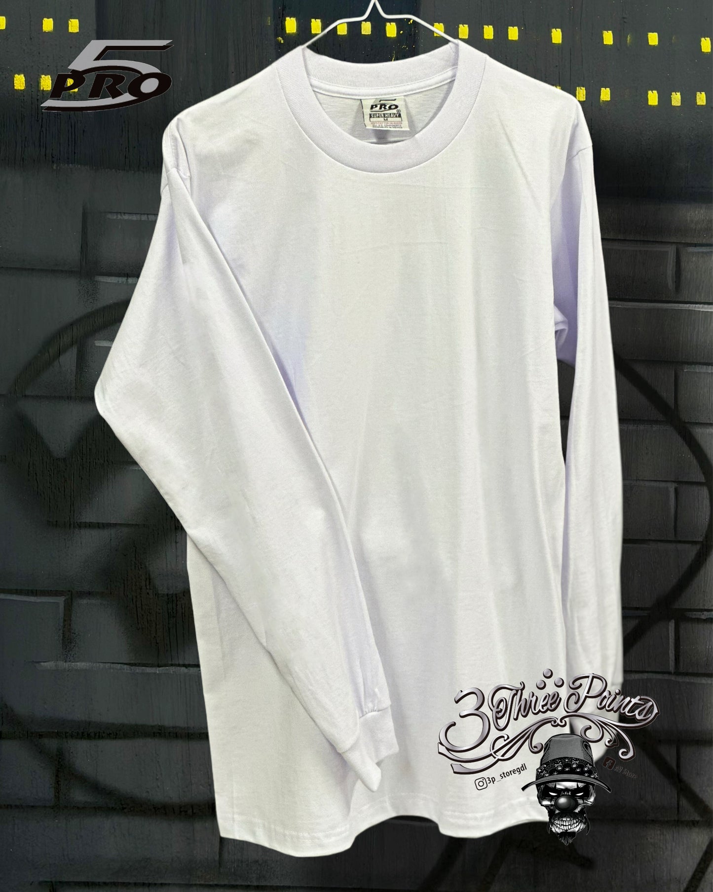 PLAYERA PRO5 BASICA SUPER HEAVY LISA CUELLO REDONDO MANGA LARGA