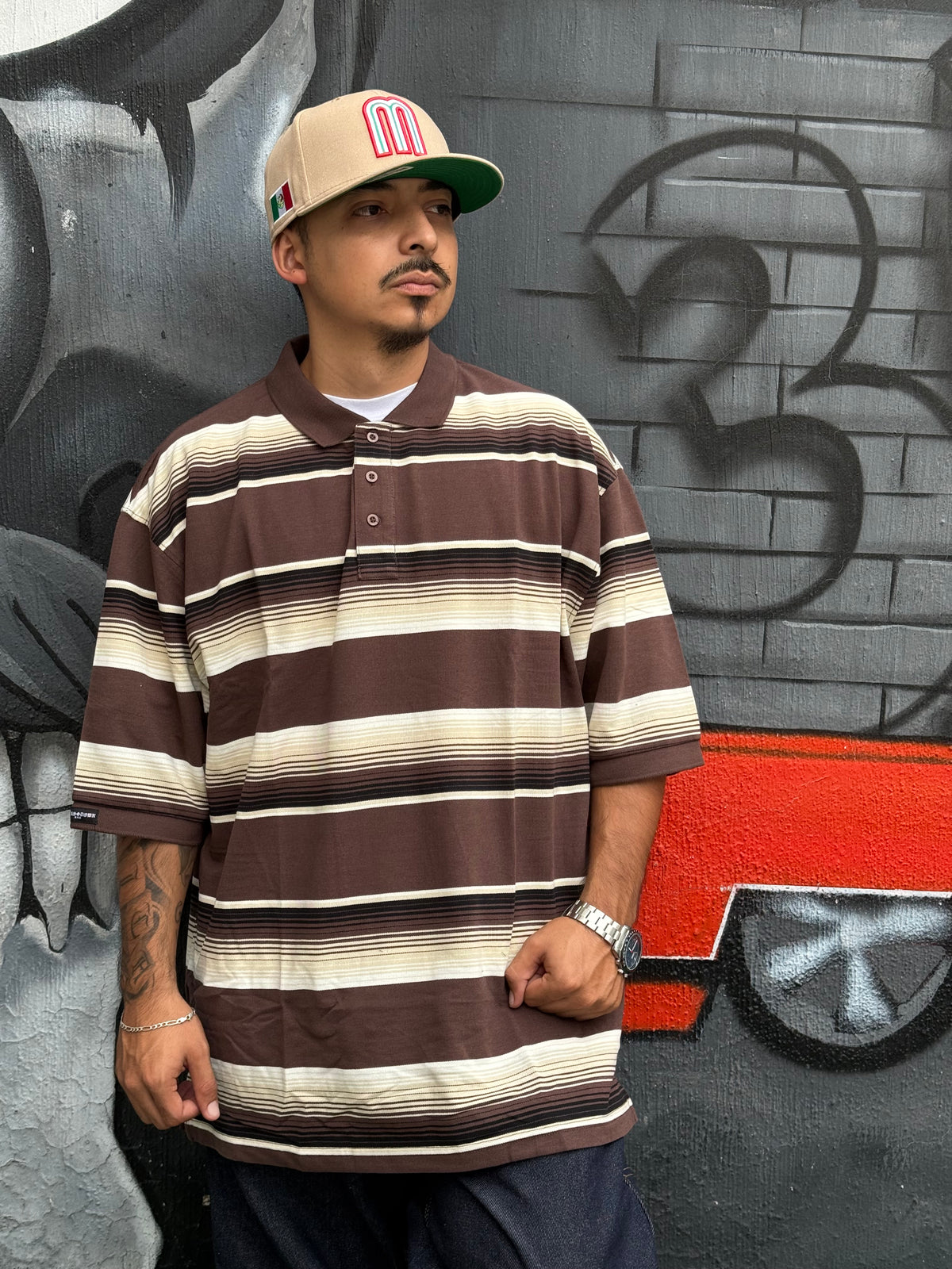 CAMISA POLO MENS TOWN BRAND | CHARLIE BROWN “ZARAPE” CAFÉ