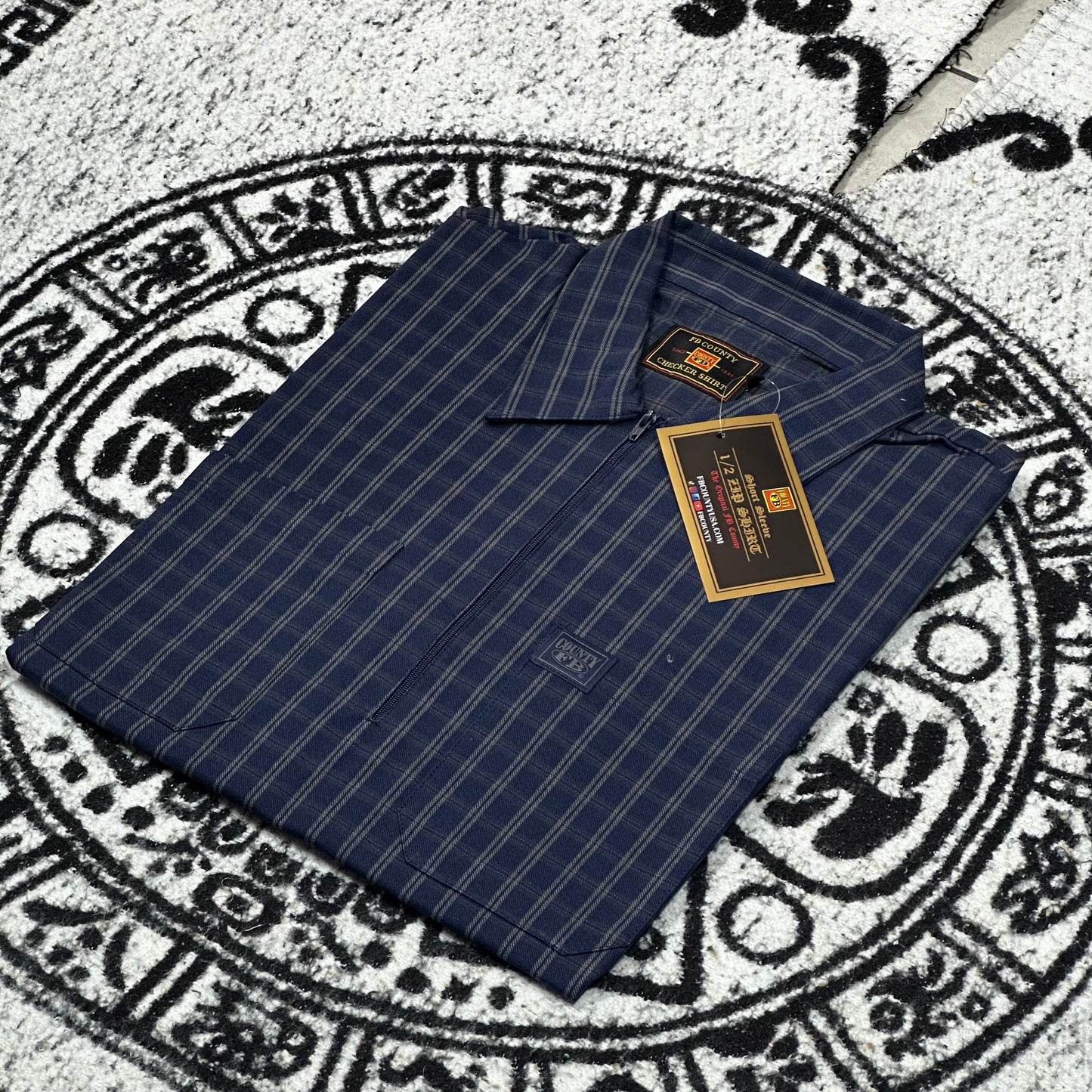 FB COUNTY 1/2 ZIPPER CUADROS