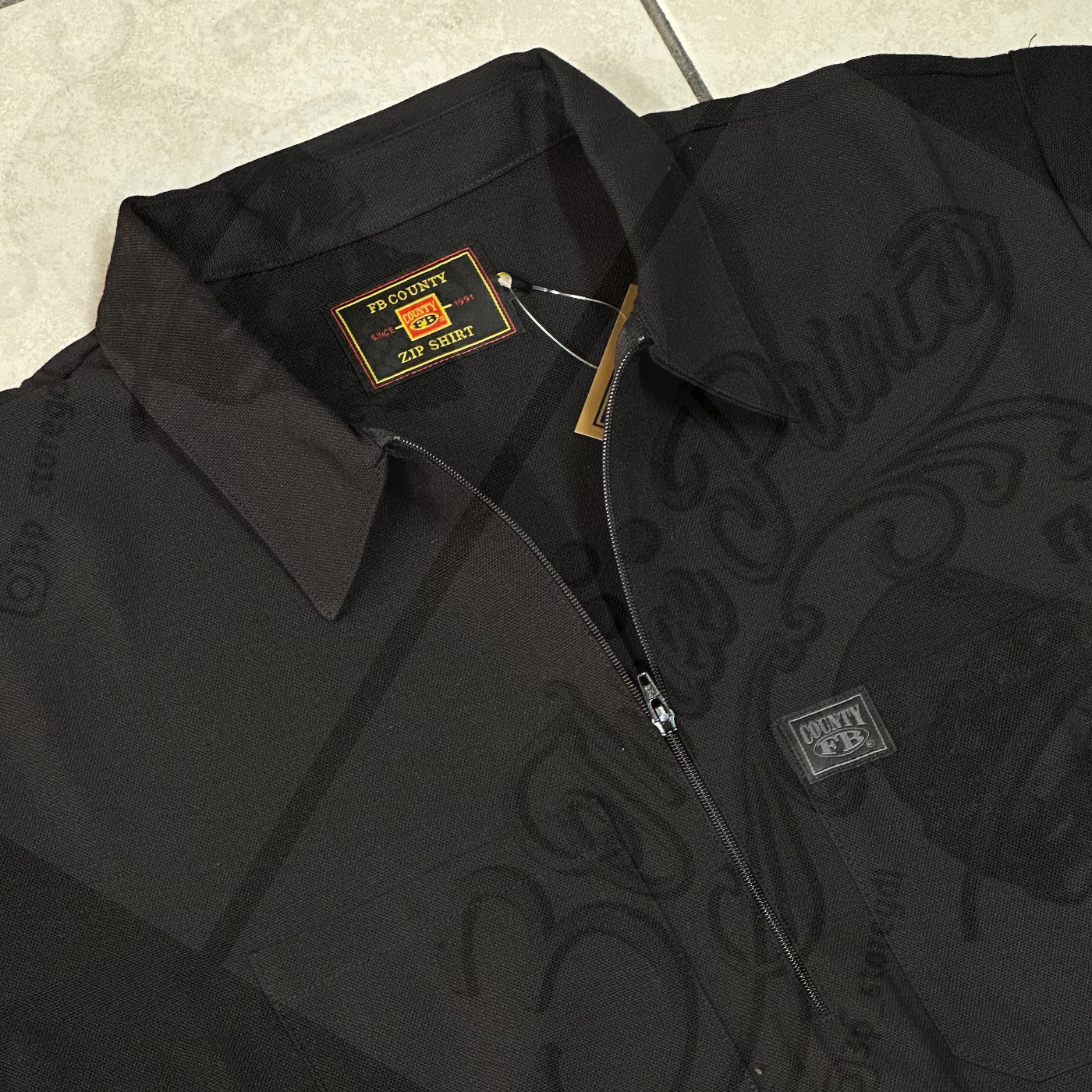 FB COUNTY “SOLID” MANGA CORTA 1/2 ZIPPER