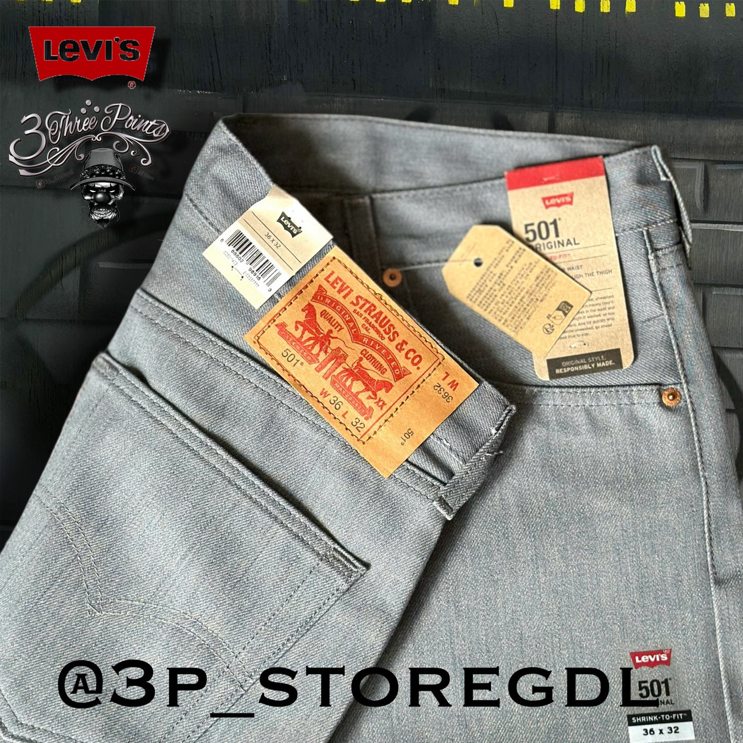 Pantalón 501 rigido