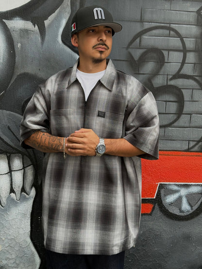 FB COUNTY CAMISA 1/2 CIERRE “CHECKER” MANGA CORTA