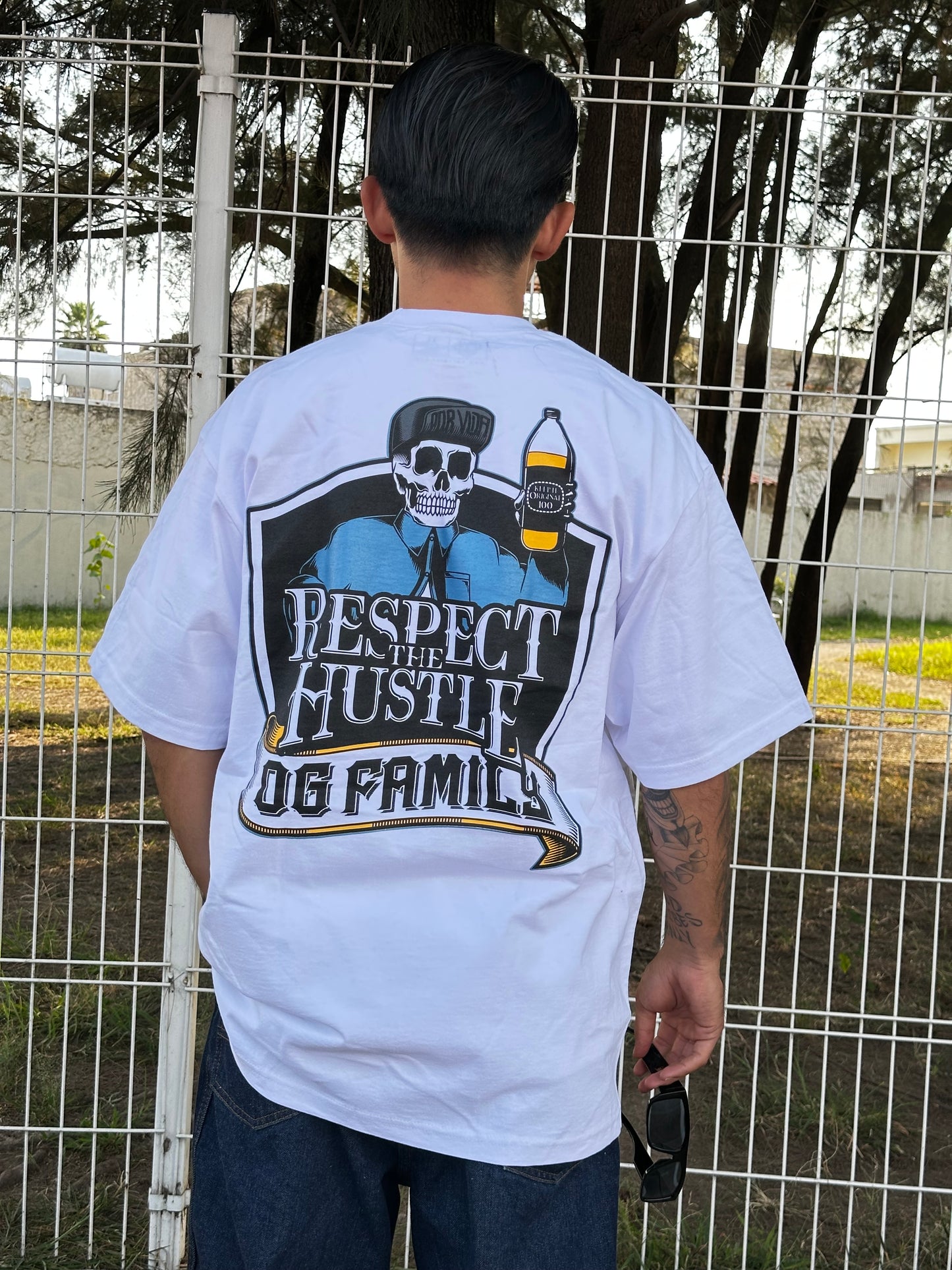 PLAYERA OG FAMILY SÚPER MAX HEAVY “RESPECT FOR THE HUSTLE”