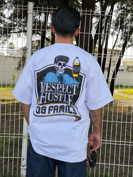 PLAYERA OG FAMILY SÚPER MAX HEAVY “RESPECT FOR THE HUSTLE”