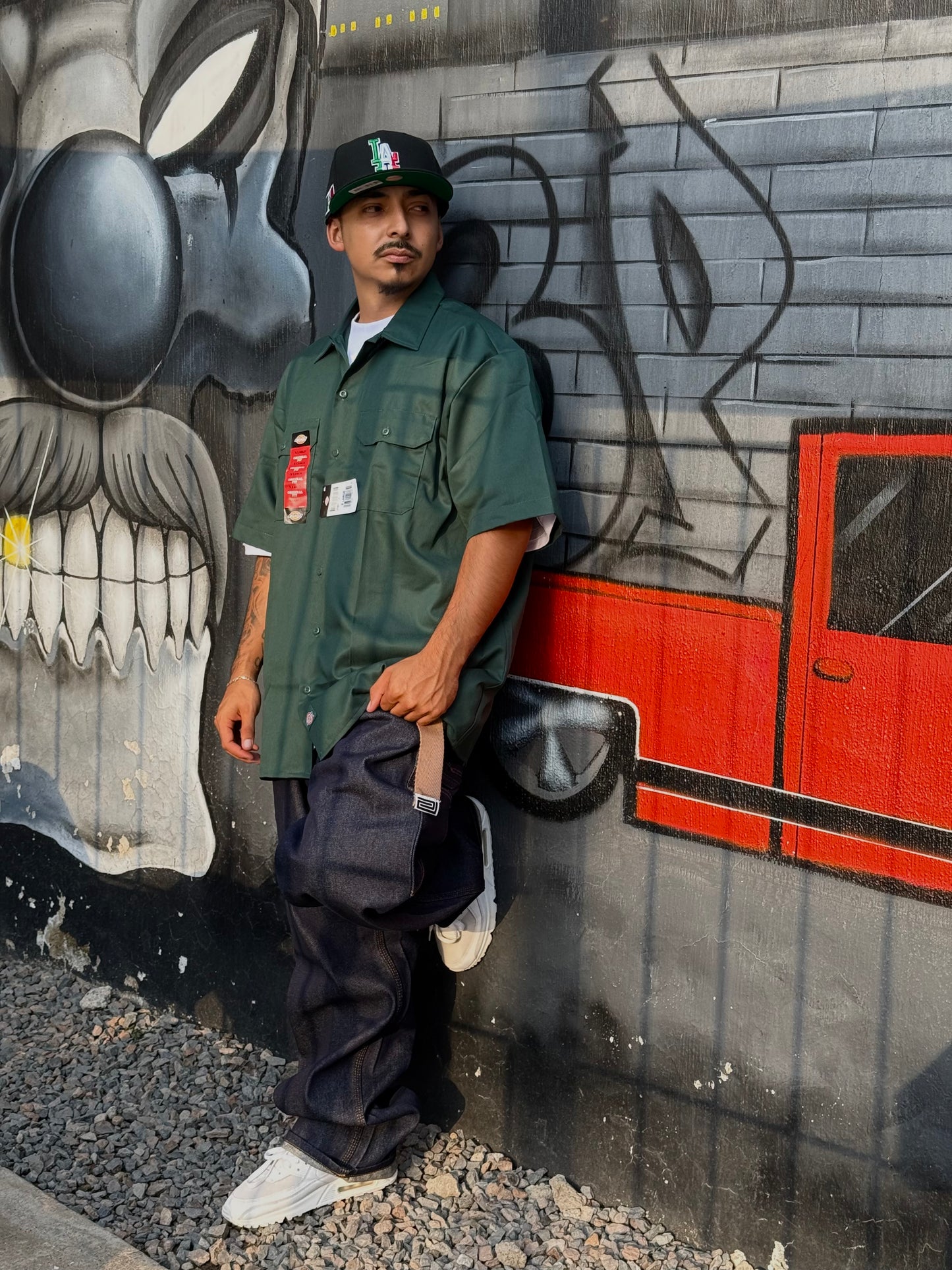 DICKIES CAMISA/CAMISOLA DE BOTONES MANGA CORTA | VERDE BOTELLA