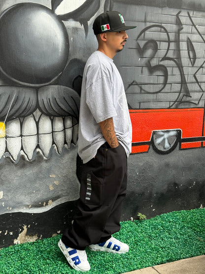 PANTALÓN CARPINTERO KNOBETTA 999 | MEZCLILLA RÍGIDA | NEGRO LISO