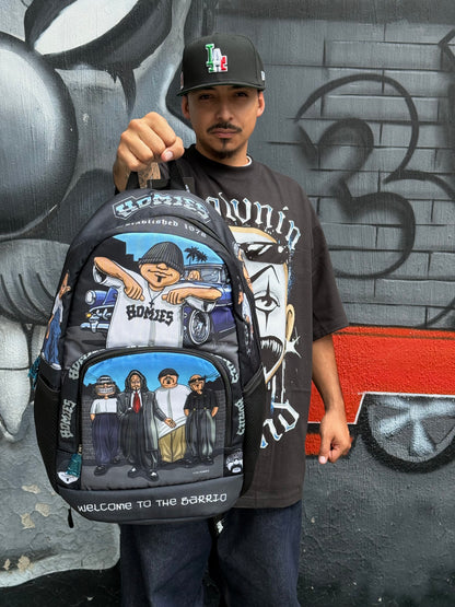 BACKPACK MOCHILA HOMIES “WELCOME TO THE BARRIO” | 16”