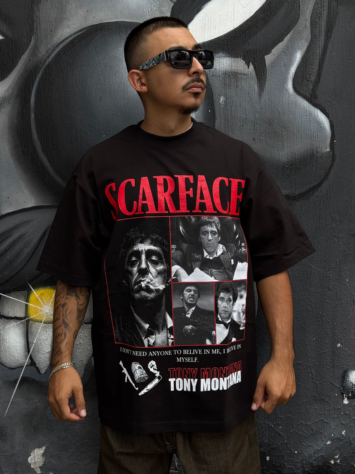 PLAYERA SHAKAWEAR SUPERMAXHEAVY “SCARFACE”