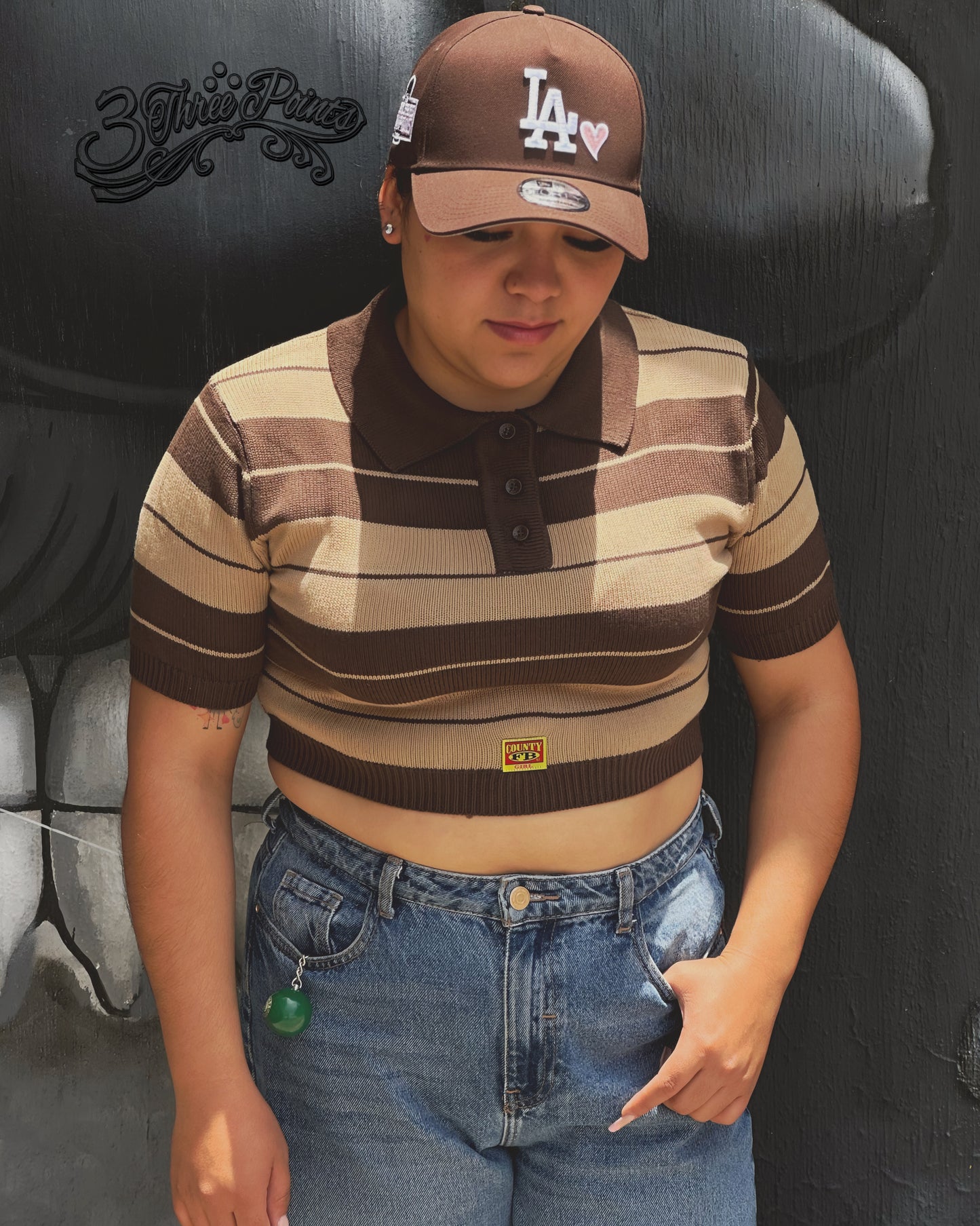 FB COUNTY “CHARLIE BROWN”GIRL CROP TOP