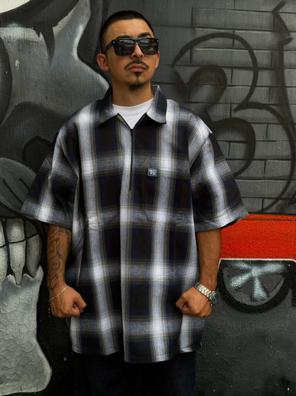 FB COUNTY CAMISA 1/2 CIERRE “CHECKER” MANGA CORTA