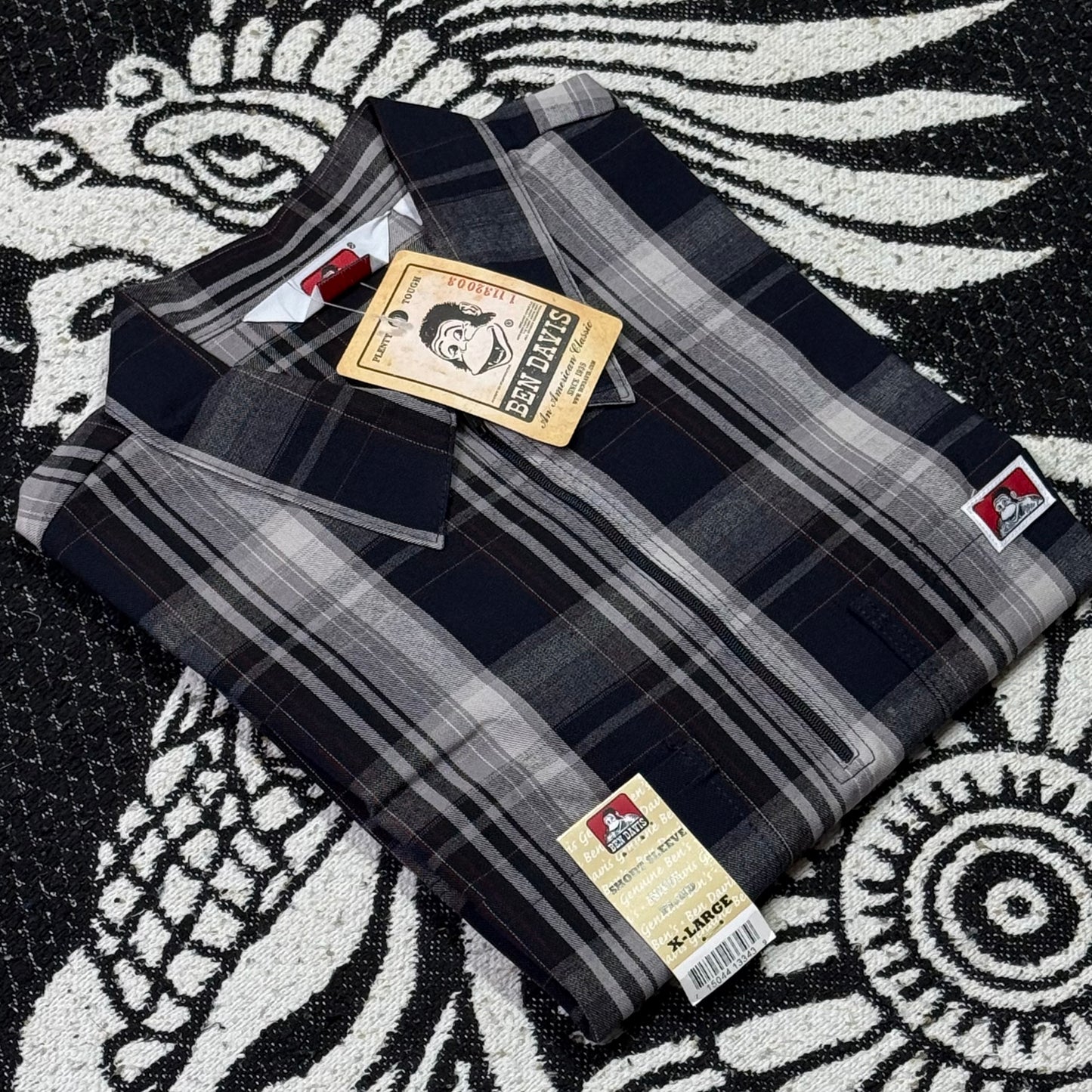 CAMISA BENDAVIS MEDIO CIERRE MANGA CORTA | CUADROS “PLAID”