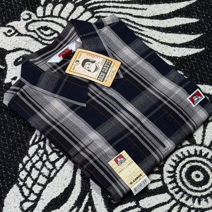 CAMISA BENDAVIS MEDIO CIERRE MANGA CORTA | CUADROS “PLAID”