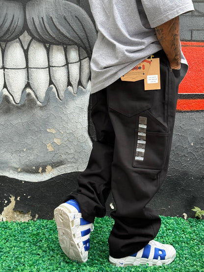 PANTALÓN CARPINTERO KNOBETTA 999 | MEZCLILLA RÍGIDA | NEGRO LISO