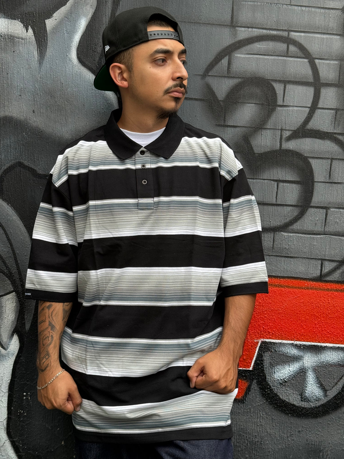 CAMISA POLO MENS TOWN BRAND | CHARLIE BROWN “ZARAPE” NEGRO