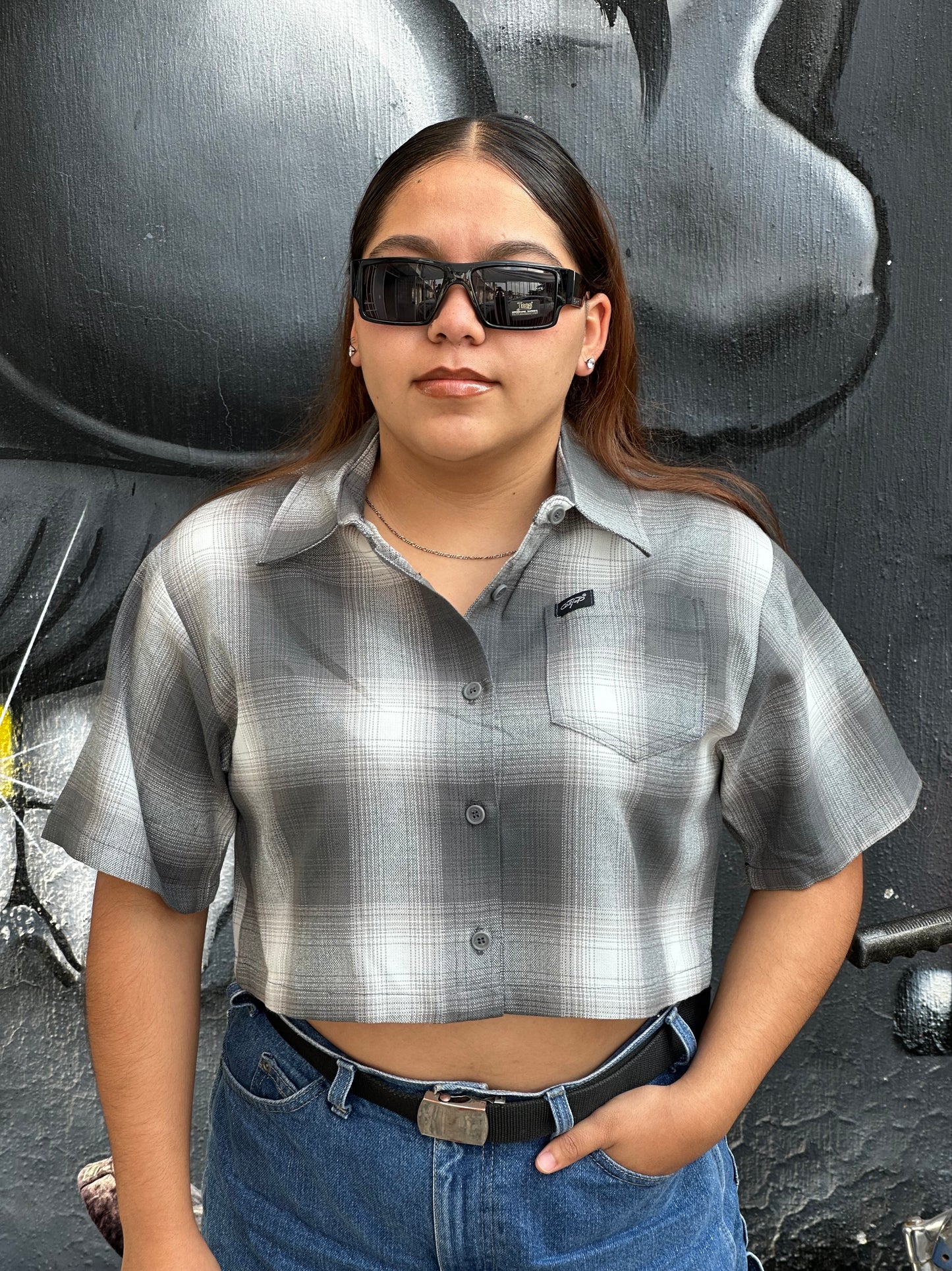 CALTOP CROP TOP DAMA “VETERANA” PEWTER