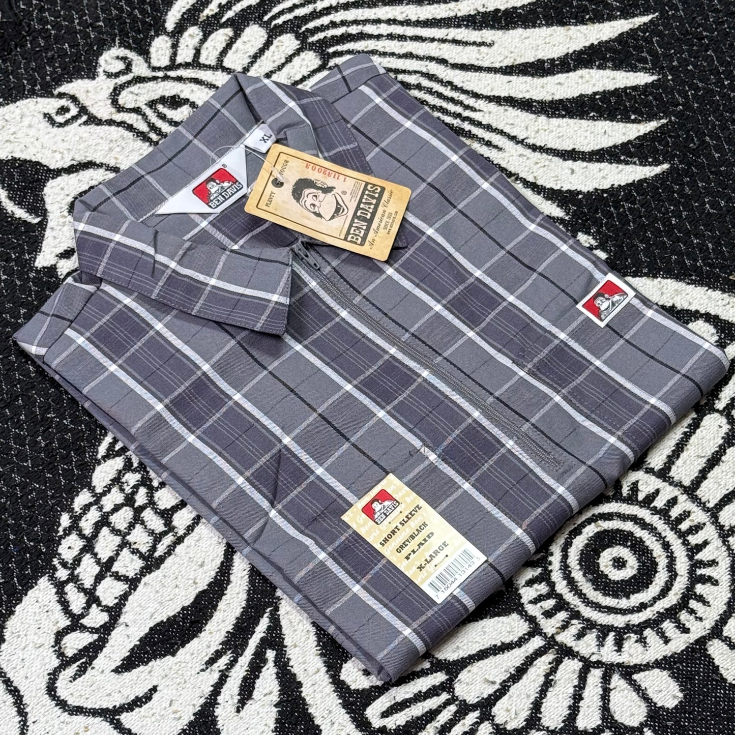 CAMISA BENDAVIS MEDIO CIERRE MANGA CORTA | CUADROS “PLAID”