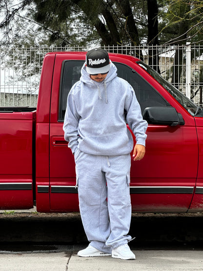 CONJUNTO PROCLUB PANTS CARGO + SUDADERA GRIS JASPEADO