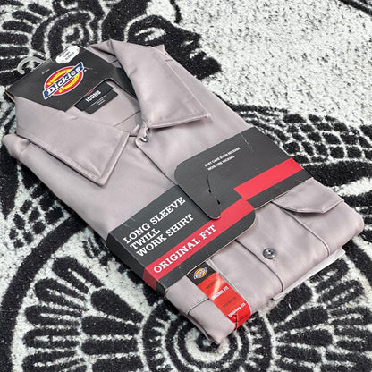 DICKIES CAMISA/CAMISOLA DE BOTONES MANGA LARGA | GRIS CLARO