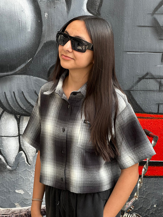 CALTOP CROP TOP DAMA “VETERANA” BLACK&WHITE