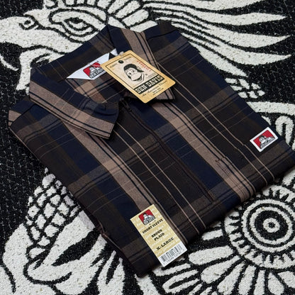 CAMISA BENDAVIS MEDIO CIERRE MANGA CORTA | CUADROS “PLAID”