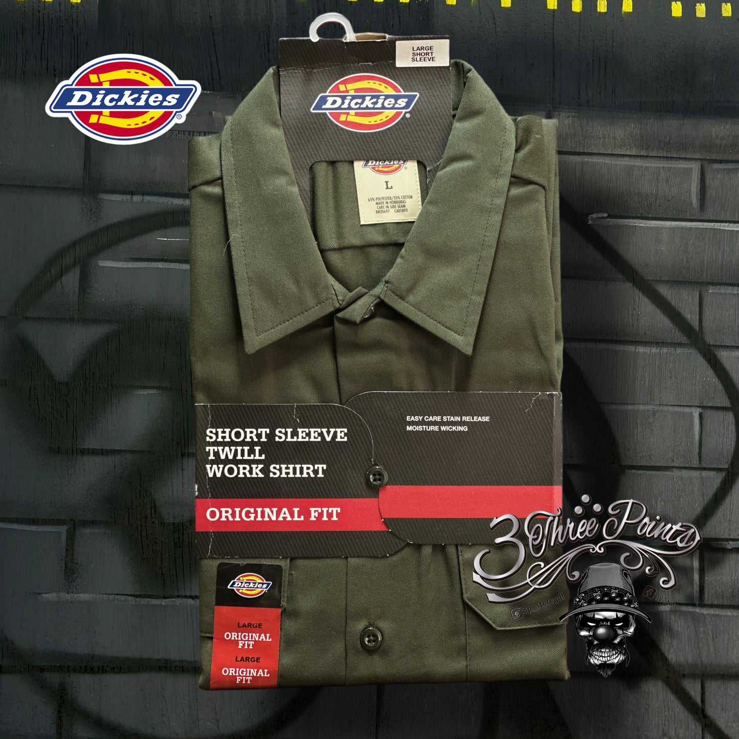 CAMISA BOTONES DICKIES MANGA CORTA