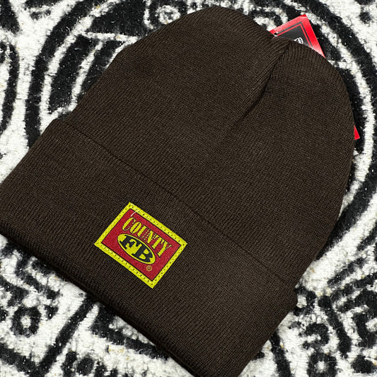 FB GORRO BEANIE HAT CLASSIC LOGO BROWN