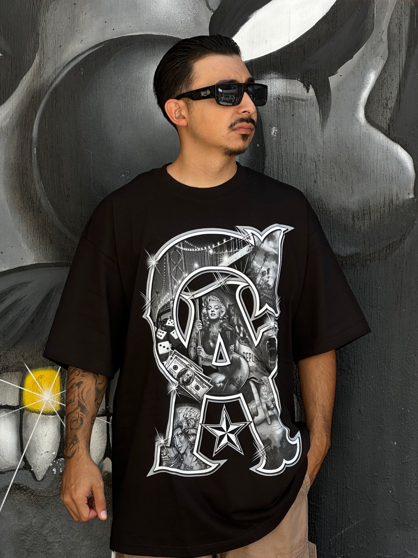 PLAYERA SHAKAWEAR SUPERMAXHEAVY “CALIFORNIA” BLACK