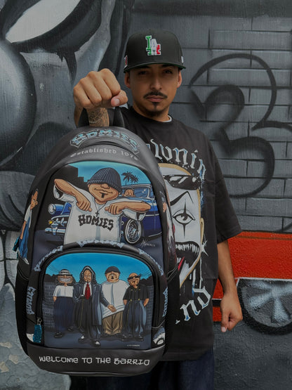 BACKPACK MOCHILA HOMIES “WELCOME TO THE BARRIO” | 16”