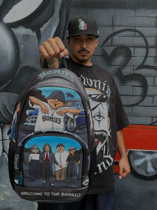 BACKPACK MOCHILA HOMIES “WELCOME TO THE BARRIO” | 16”