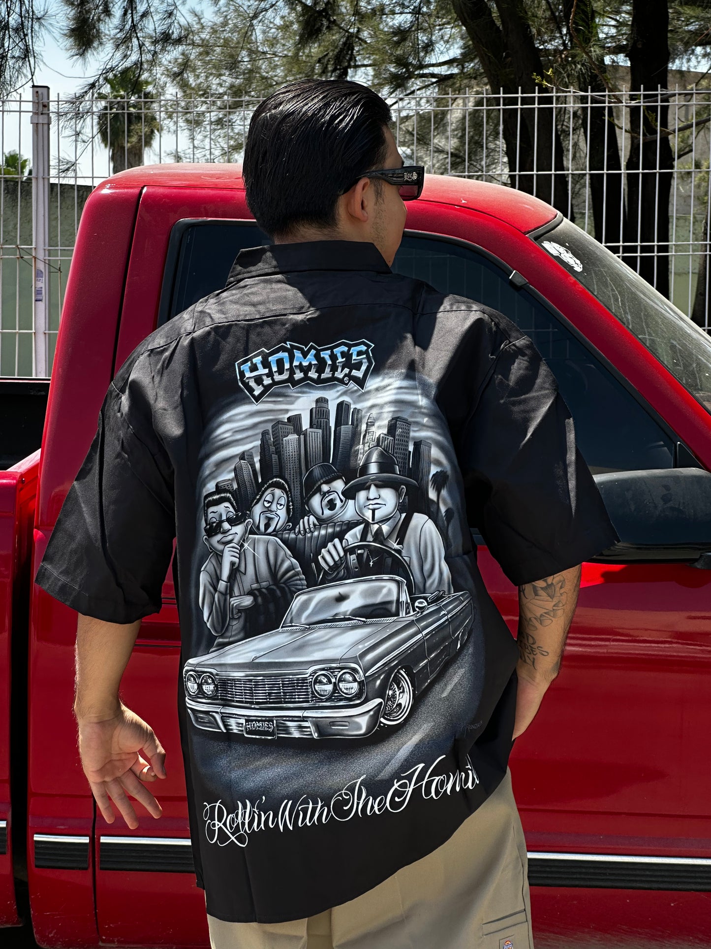 HOMIES CAMISA DE TRABAJO “ROLLIN WITH THE HOMIES”