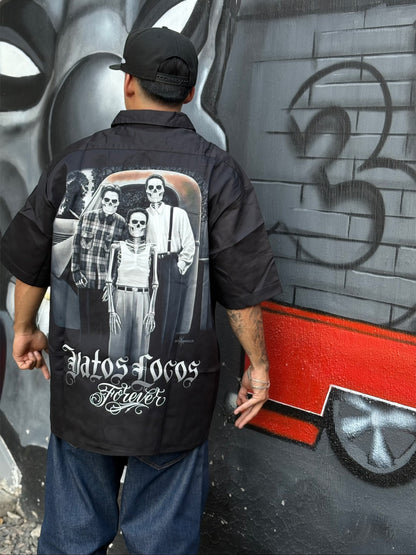 CAMISA DGA BOTONES DE TRABAJO MANGA CORTA “VATOS LOCOS”