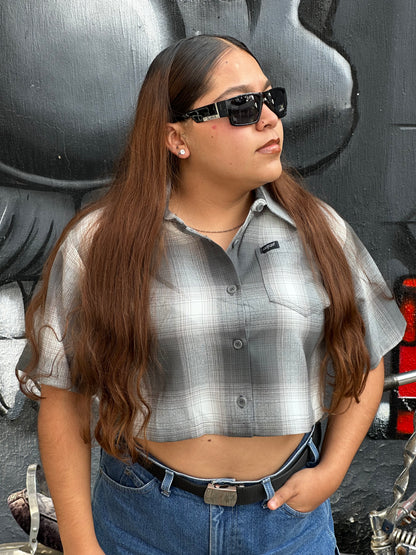 CALTOP CROP TOP DAMA “VETERANA” PEWTER